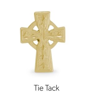 New kelly waters Celtic cross gold finish tie tack